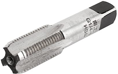 TOP-VIGOR G1/4-19 Flauto diritto Vite Filettatura Maschio, Tolleranza BSP 55 Gradi 4 Flauti diritti Macchina Metrica Tap HSS Filettatura Fresatura Tap