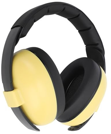 Hearing Protection Headphones, Baby Noise Reduction Earmuffs Safe ABS Soft for Travel for Infant (Yellow)