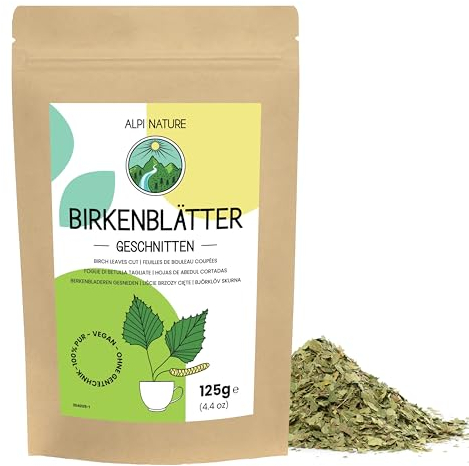 Alpi Nature Birkenblättertee 125g, Birkentee, Birkenblätter geschnitten, Birken Tee, Kräutertee