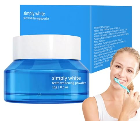 Zahnweiss Pulver, Natürliches Aktivkohle Pulver, Bleaching Zähne Zahnpulver, Zahnschmelzsicher und Frei von Empfindlichkeit, Teeth Whitening Power mit Backpulver, für Tiefenreinigung und Frischen Atem