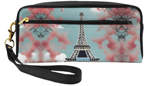 Trousse de maquillage Tour Eiffel - Trousse de maquillage de voyage pour femme - Essentiels de voyage, Noir , Taille unique, Trousse de maquillage