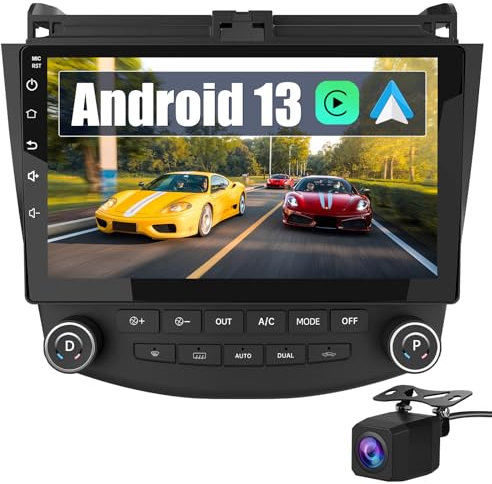 Junsun 5G WiFi Radio Stereo for Honda Accord 2003-2007,Wireless CarPlay/Android Auto,GPS DSP RDS,Upgrade Bluetooth 5.0 AM/FM Stereo with 1080P Backup Camera 2GB RAM 32GB ROM
