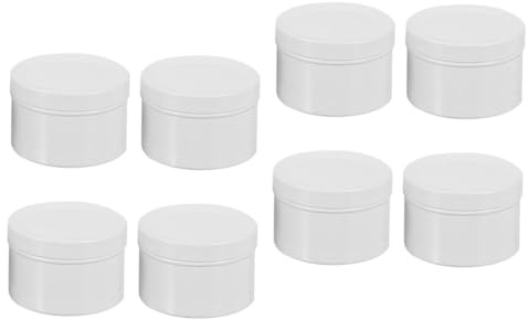 Lurrose 8 Pcs Candle Jar Container with Lid Tealight Tin Holder Candle Making Tins DIY Candle Tin Candle Making Cans Aluminum Tin Cans Candle Tins Candle Making Jars White Aluminum Alloy