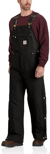 Carhartt Salopette isolante en toile de canard pour homme Coupe ample, noir, 3X-Large