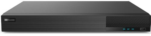 16 Channel 4K Hybrid 5-in-1 DVR for Security Camera System ED8216H5-FN, 16CH 4K TVI/AHD/CVI/Analog Camera, Additional 8CH IP, HDMI/VGA Output, Alarm, 2 SATA, Smart Search 24/7 Surveillance CCTV DVR