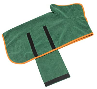 VANZACK Hooded Pet Bathrobe Aus Mikrofaser Saugfähiger Und Schneller Trockner Für Hunde Und Katzen XL Warm Und Bequem Nach Dem Baden Für Welpen Und Katzen