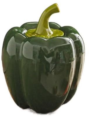 Tarro de almacenamiento de té con forma de chile, recipiente de porcelana de 180 ml con tapas selladas para café, especias y decoración de cocina, recipiente decorativo para alimentos (verde)