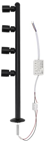 Buachois Spotlight di armadietti, a 4 teste a LED Spotlight, regolabile cura per gli occhi in piedi per la vetrina Display Light per interno
