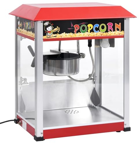 Homgoday Elektrisk popcornmaskin 1 400 W, 2,7 l, röd – för professionell catering och hemmabruk Model51058
