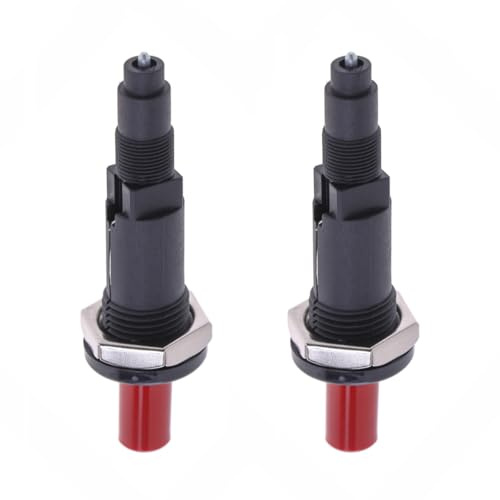 BE-TOOL 2 accenditori piezoelettrici a scintilla, accensione a pulsante, pulsante di uscita del riscaldatore a gas, kit fiamma in ceramica per barbecue stufa di ricambio per fornelli a gas griglia