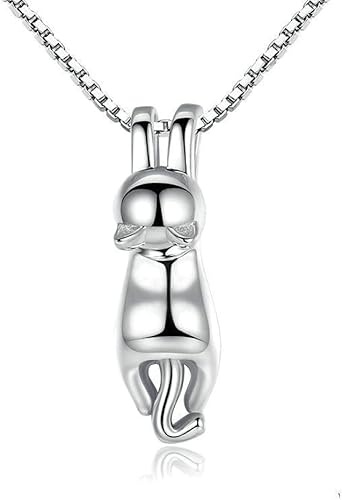 s Silverhalsband för kvinna Söt katt Trdy Minimalistisk kvinnas Pdant-halsband Unik läcker koreansk