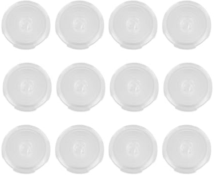 12 uds. de Tapas de Repuesto para Joystick, Tapas de Botones mecánicos de 20,2 mm para Palanca de Juegos de Lucha, Tapas de Botones de Repuesto de ABS Antideslizantes con Acabado c (Transparente)