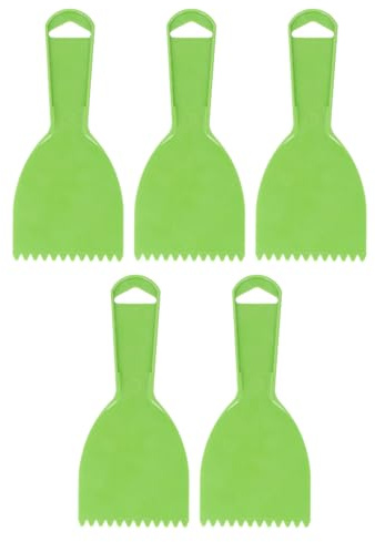 outdoorm 5 pezzi Spatola per stucco flessibile in plastica da 3,5 pollici per stuccatura e pittura di pareti in cartongesso 0115 Verde