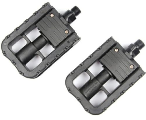 VILLCASE 2 Pedales Plegables para Bicicleta de Montaña y Carretera, Plataforma de Metal y Plástico, Impermeables y Eficientes para Ciclismo Recreativo y Urbano