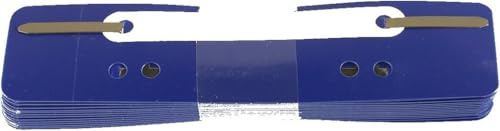 Durable Heftstreifen Flexi, 250 Stück, dunkelblau, 690107 | Abheftstreifen mit Metallzunge und Deckschiene aus Polypropylen, Schnellhefter 60/80 Lochung, 38 x 150 mm, Made in Germany