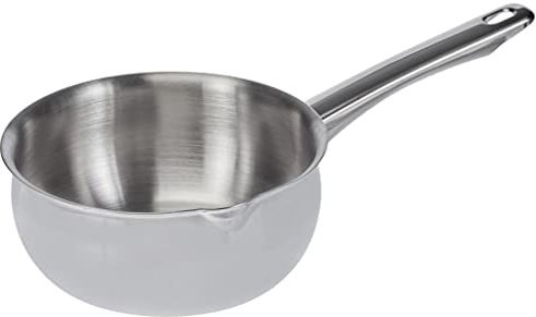 IBILI Stielkasserolle Prisma gewölbt 16 cm aus Edelstahl/Metall, Silber