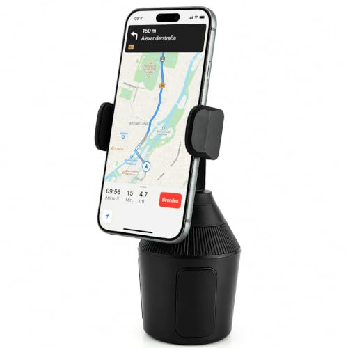 MidGard Universal Autohalterung für KFZ-Getränkehalter, Cup Mount für Smartphones bis zu 8,0 cm Breite