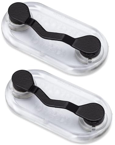 Läsaste magnetiska glasögonhållare, tillverkad i USA, 2-pack, Svart, one size