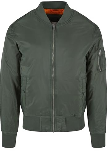 Urban Classics Herrjacka, basic bomberjacka, bomberjacka med påsydd ficka och dragkedja vid ärmen i många färger, storlekar S–5XL