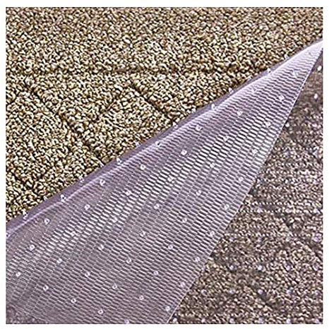 RESILIA Premium Heavy Duty Floor Runner/Protector for Carpeted Floors – Skid-Resistant Plastic Vinyl Carpet Protection, Clear, Prism, 27 Inches x 12 Feet, Made in The USA