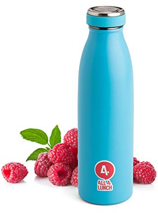 ALL4LUNCH Isolierflasche 500ml | Die Premium Trinkflasche aus Edelstahl | 500ml - doppelwandig isoliert, auslaufsicher & BPA-frei | Thermo-Wasserflasche für Büro, Sport & Freizeit