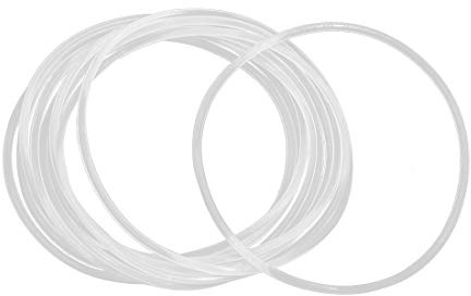 sourcing map 10Stk. Silikon O-Ringe, 50mm OD 47mm ID 1.5mm Breite VMQ Dichtung für Kompressor Ventile Rohr Reparatur, Weiß