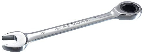 KATUR Juego de llaves de trinquete fijas de 18 mm y llaves de mano de acero al cromo vanadio combinación métrica terminada kit estándar (18 mm)