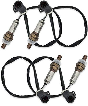 15717 O2 Oxygen Sensor Downstream Upstream Compatible with 1990-2014 Ford F150 F250 F350 Ranger Escape Explorer Lincoln Mazda Mercury Replaces 15716 15718 Set of 4