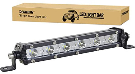 RIGIDON 18 cm 7 pollici 30W Slim led light barre, 12V 24V barra di illuminazione led, faretti luce spotlight per offroad veicoli auto camion SUV ATV 4x4 trattore, 6000K fendinebbia