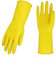 Vgo... Gants de menage de vaisselle, gants de cuisine de nettoyage réutilisables en caoutchouc, extra épais, manches longues(HH4601,7/S,Jaune,10Paires)