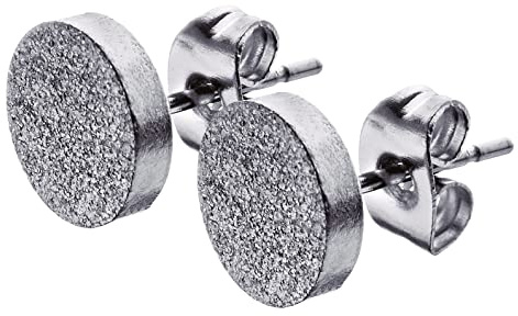 SMYKKO® OKOLI KARKEA - Fake Plug Ohrstecker | Edelstahl mit gebürsteter Oberfläche | 7 mm | Nickelfrei, wasserfest | Modische Ohrringe für Damen, Herren & Teenager | rund | Tunnel