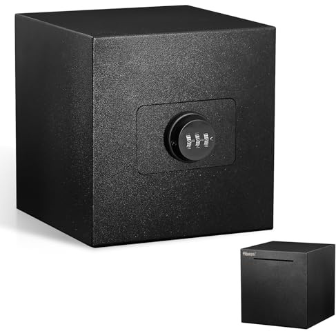 hicocool Sparschwein für Erwachsene, Passwort, Edelstahl, wiederverwendbar, Metall-Spardose mit Schloss, unzerbrechliche Spardose zum Sparen von Bargeld (15 cm, Schwarz)