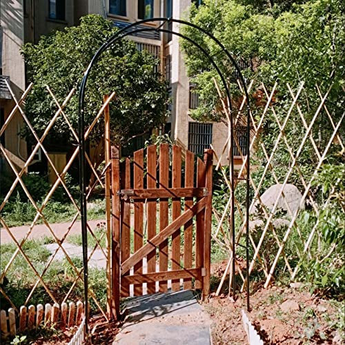 Garden Arch Trellis Sturdy Rose Arches Arbor Archway Metal Frame For Backyard Lawn Pergola Wedding Decoration 120x220cm 140x230cm 180x220cm 200x230cm 350x220cm Black (Size : W140xH230CM/4.6x7.5ft)