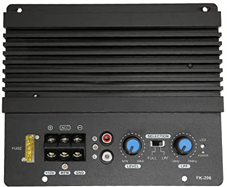 Digitale Verstärkerplatine, Aluminiumlegierung Audio Stereo AMP Hochleistungs Digital Subwoofer Leistungsverstärkerplatine 3D Stereo 25A für Auto Heimkino DIY Lautsprecher