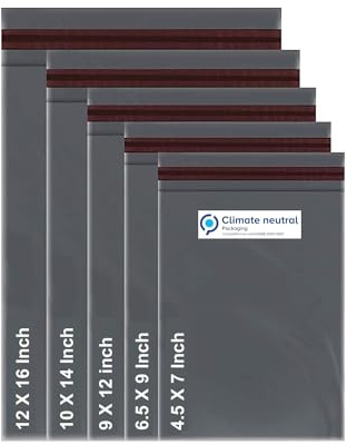 125 blandade postpåsar grå Poly postpåsar 5 storlekar från varje liten till stor postpåsar portoförpackning blandade försändelser post paket paket väskor