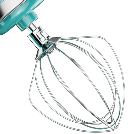 Coolcook Edelstahl Schneebesen für KitchenAid Zubehör Artisan, 4,5-5 QT | Kippkopf für Kitchen Aid Standmixer, Edelstahl Schneebesenaufsatz Peitsche Sahne, Baiser, Mayonnaise. Spülmaschinenfest