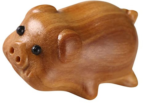 Zerodeko 4stücke Holz Schwein Schlüsselanhänger Süße Kleine Holzdekoration Für Auto Tasche Oder Schlüssel Kreatives Und Lustiges Design Perfekter
