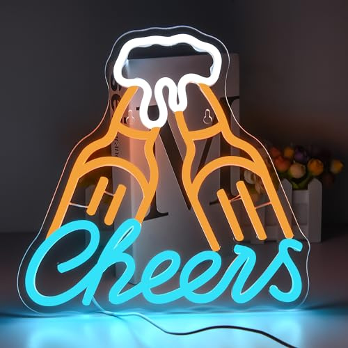 SHENEON Letrero luminoso para bar, cartel luminoso para bar, decoración de pared, letrero de neón, para bar, club, casa, cumpleaños, fiesta, decoración, regalo (11,81 x 11,81 pulgadas) (XD062)