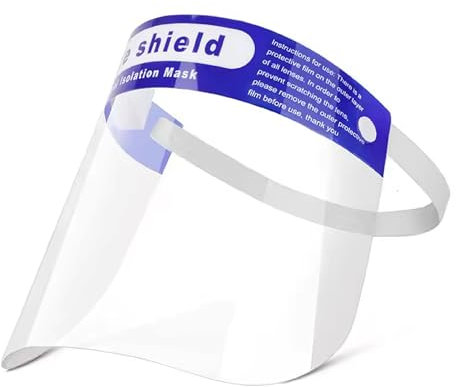 AYV 12 Stück Face Shield mit Anti-Beschlag Visier und Angenehmer Polsterung - Faceshield