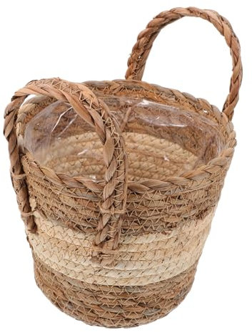KITANDOVE Blumenkorb Aus Gewebtem Material Stilvolles Design Für Pflanzenarrangements Dekorativ Und Multifunktional Für Wohnzimmer Und Schlafzimmer