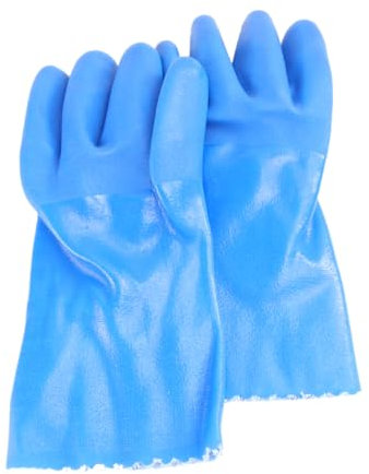 IWOWHERO 2pair Non-slip Industrial Work Gloves Acid Alkali Heavy Duty Cleaning Gloves for Men