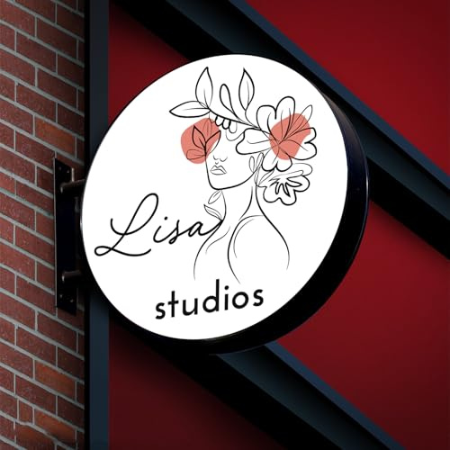 Custom Round Light Box Sign - Double Sided Illuminated Advertising Board for Shop, Bar, Cafe, Tea Salon Decor, or Billboard with Printed Logo (12 to 28)
