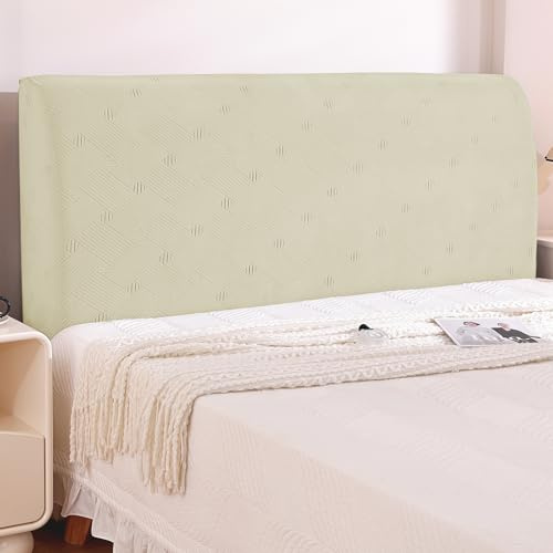 Ystyle Copri Testiera Letto, Copri Spalliera Letto Matrimoniale/Singolo Elasticizzata, Copertura Testata Letto Matrimoniale Lavabile, Headboard Cover Antipolvere Universale(120CM, Beige)