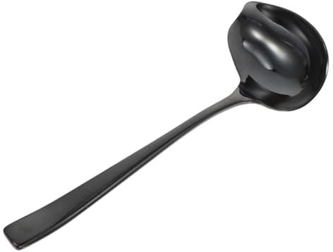 HOLIDYOYO Cuchara De Acero Inoxidable Con De Vertido Cucharón De Salsa Portable Para Salsas y Aderezos Para Cocinas Restaurantes y Cafeterías