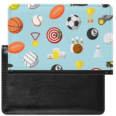 NYKVTG Reisepass Hülle Fußball Baseball Passhülle Reisepassetui Reisezubehör Passport Holder Für Damen Herren