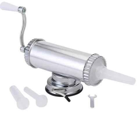 Poussoir à Saucisse Manuel Machine À Saucisses En Alliage D'aluminium, Cuisine Faite Maison, Manuelle, 2 LBS, Farce Avec 3 Buses De Remplissage, Base D'aspiration