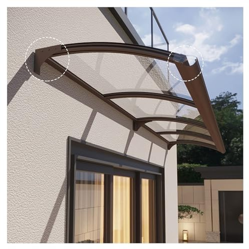 Outdoor Awning Canopy Steel Frame Carport Window Shade Front Entrance Cover Weather-Resistant Shelter Large Sink (120x120cm/47x47in) for Patio and Garden