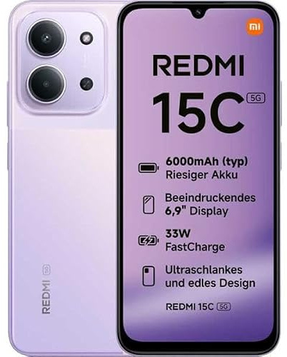 Xiaomi Redmi 15C 5G, Dual, 256GB 4GB RAM, Viola crepuscolare