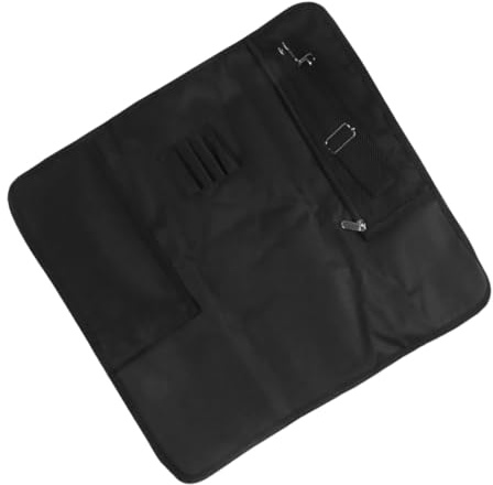 Alipis Trousse à Couteaux de Chef Portable en Tissu Oxford Noir, Paquet de Rangement avec Accès Rapide et Bandoulière Réglable pour Camping et Activités Outdoor