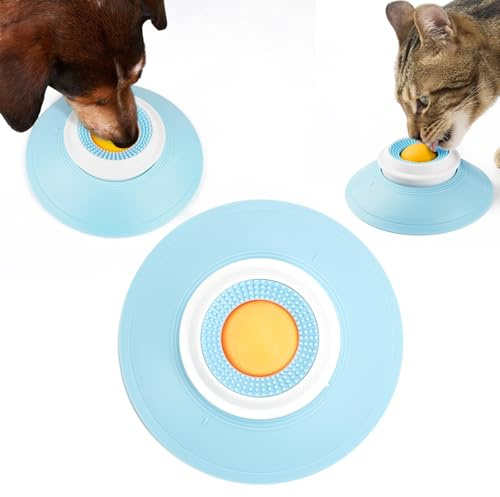 Balle à lécher pour chien - Antidérapante - Nourriture lente pour chien - Jouet d'occupation et outil de nettoyage